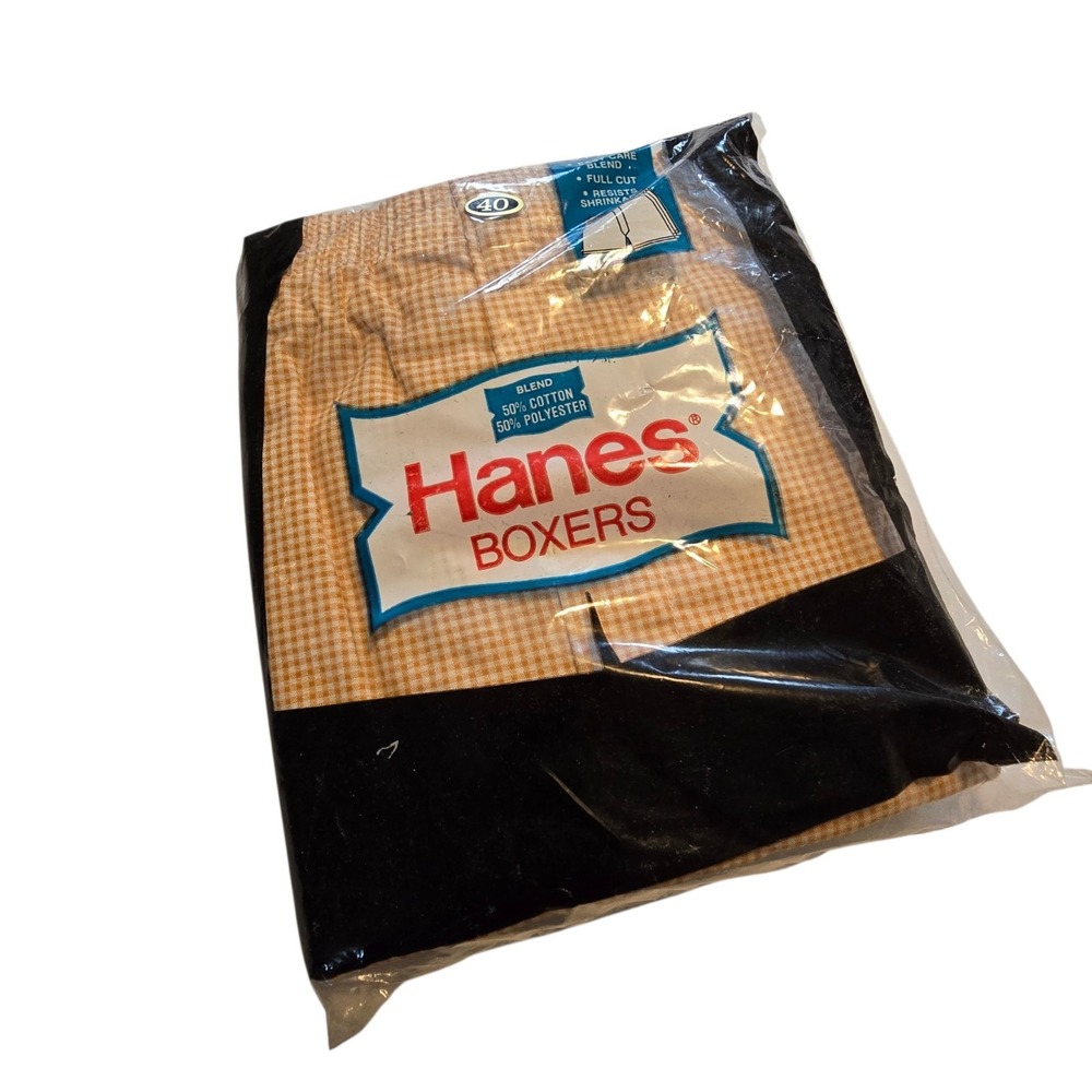 Vintage 1977 Hanes Men's Boxer Shorts 3 Pack Size 40 NEW Underwear Plaid Stripes